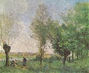 Jean-Baptiste-Camille Corot Erinnerung an Coubron oil painting reproduction